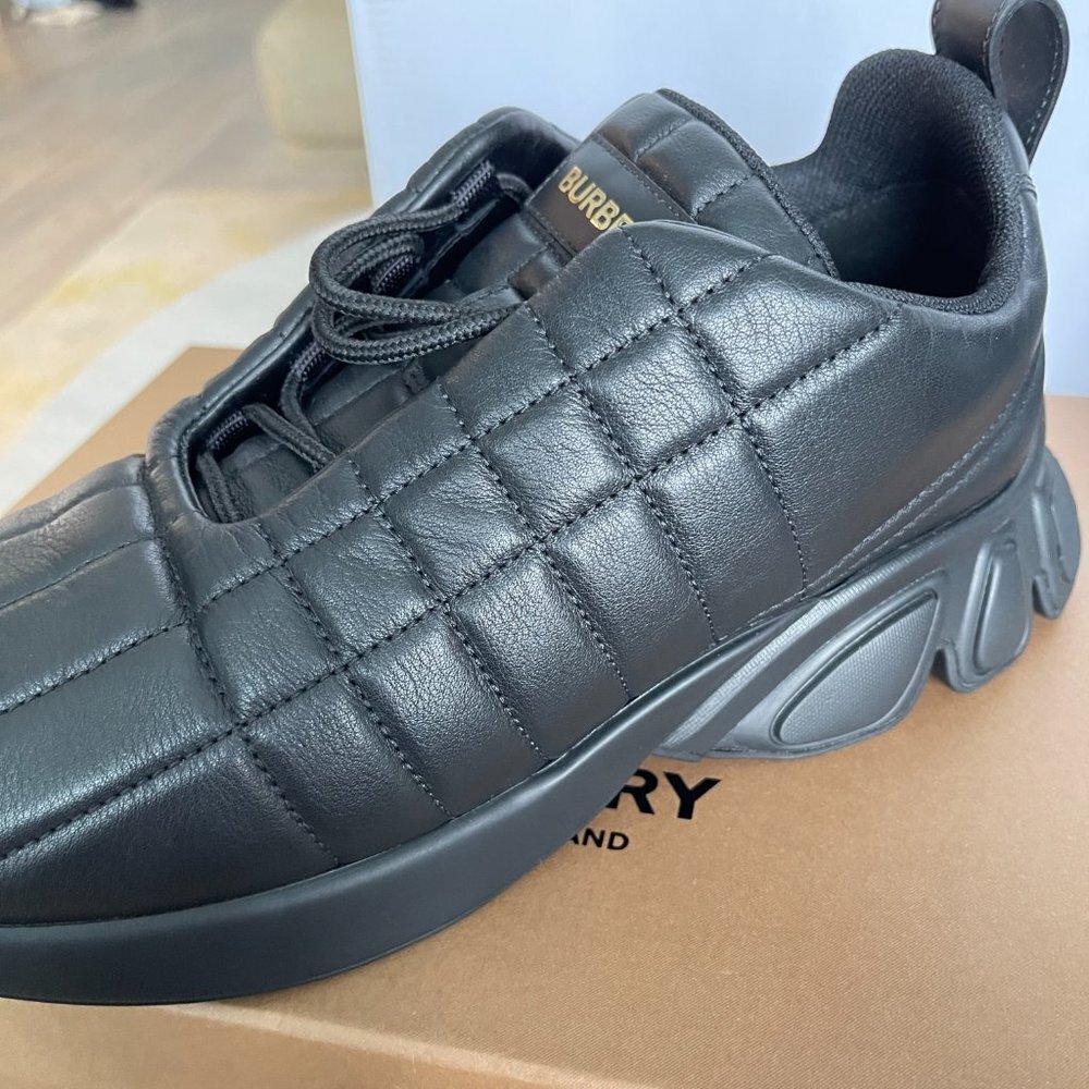 Burberry Men's‎ TNR Classic Quilted Leather Sneaker Black, Size 45 - Picture 13 of 16